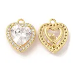 Brass and Clear Cubic Zirconia Pendants