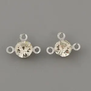 Brass Pave Clear Glass Chandelier Component Links