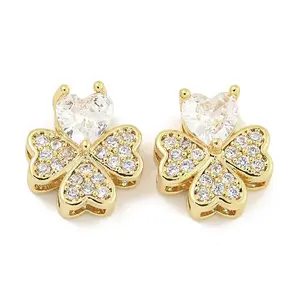 Brass with Clear Cubic Zirconia Charms