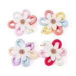4Pcs Cloth Flower Pendants