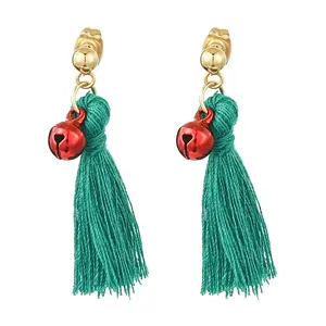 Christmas Tree Tassel Dangle Earrings