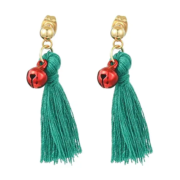 Christmas Tree Tassel Dangle Earrings