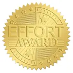 Plastic Self Adhesive Gold Foil Embossed Stickers