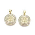 Religion Brass Micro Pave Clear Cubic Zirconia Pendants