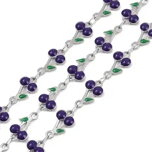 304 Stainless Steel Enamel Cherry Link Chains