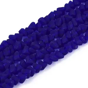 Frosted Transparent Glass Beads