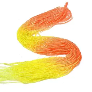 Transparent Gradient Color Glass Beads Strands