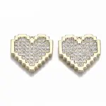 Brass Micro Pave Clear Cubic Zirconia Pendants