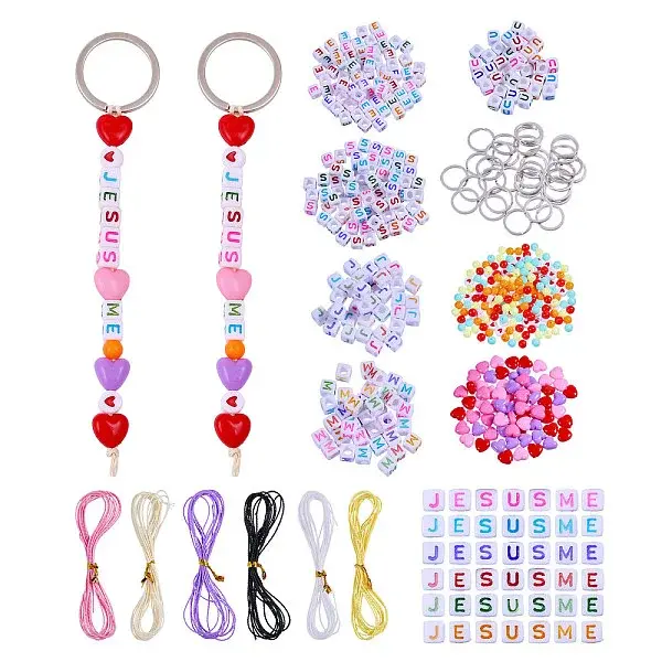 DIY Acrylic Beads Keychain Making Kits