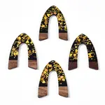 Opaque Resin & Walnut Wood Pendants