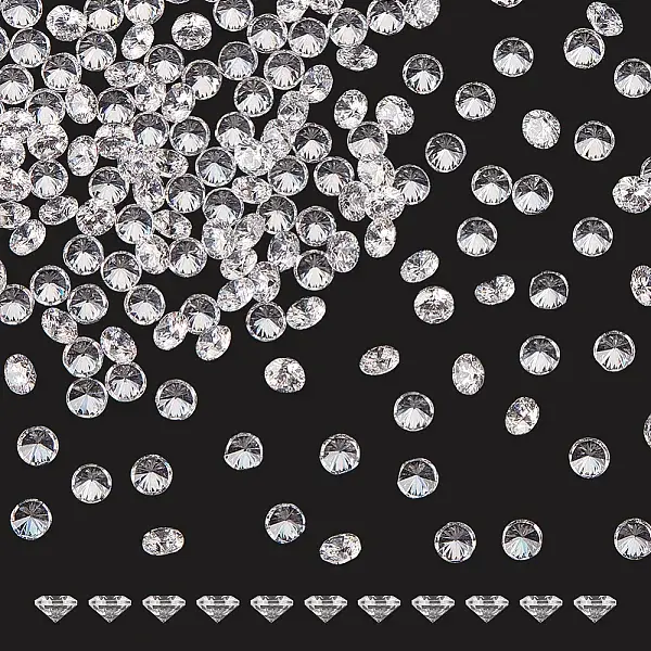 200PCS Cubic Zirconia Cabochons