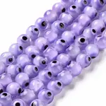 Handmade Evil Eye Lampwork Round Bead Strands