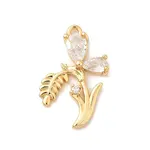 Brass Micro Pave Cubic Zirconia Pendants