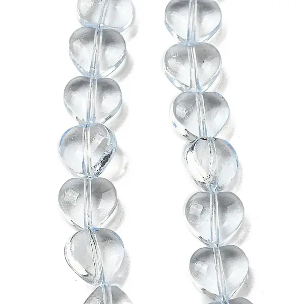 Baking Paint Transparent Glass Beads Strands