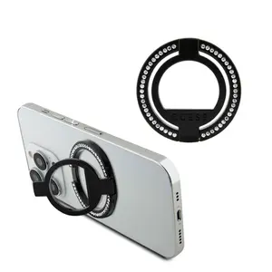 Guess Rhinestones MagSafe Ringstand, černá