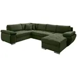 Livetastic SEDACÍ SOUPRAVA, textil, tmavě zelená