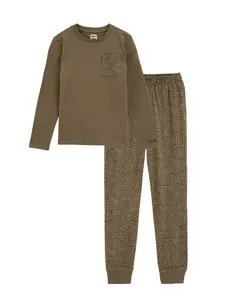 WE Fashion Pyžamo  zelená / čierna