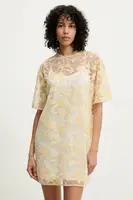 Šaty Rotate žlutá barva, mini, oversize, 113675858