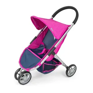 Milly Mally Sportovní kočárek pro panenky Susie – řůžový, tm. šedý