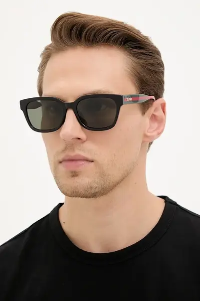 Sluneční brýle Gucci pánské, černá barva, GG1872SK