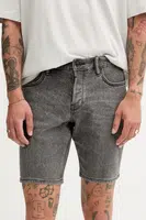 Džínové šortky AllSaints SWITCH pánské, šedá barva, M048TC