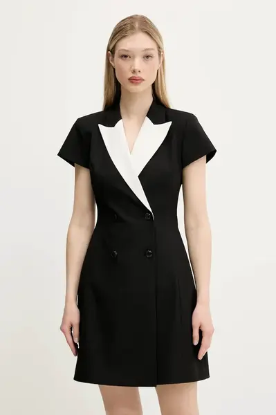 Šaty HUGO Kazuna černá barva, mini, 50544765