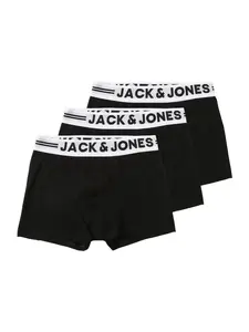 Jack & Jones Junior Nohavičky  čierna / biela