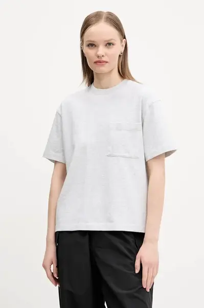 Bavlněné tričko Abercrombie & Fitch šedá barva, KI139-5315