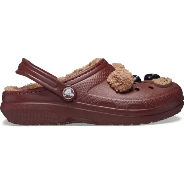 Crocs CLASSIC LINED IAM BROWN BEAR CLOG T Dětské nazouváky, hnědá, velikost 22/23