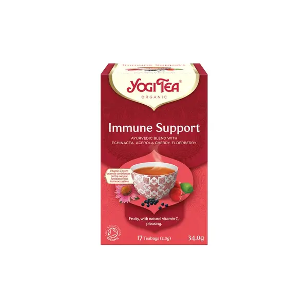 YOGI TEA Podpora imunity BIO porcovaný čaj 17 sáčků
