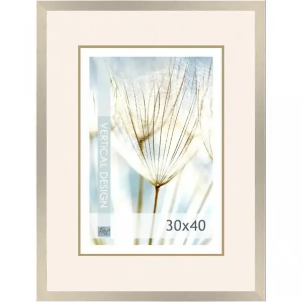 Dřevěný rám Quadro stříbrný – 30x40cm