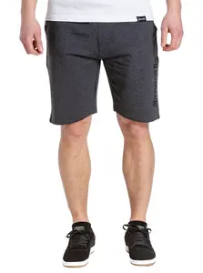 Meatfly pánské teplákové kraťasy Cushy Charcoal Heather | Šedá | Velikost XS