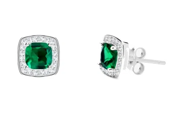 Preciosa Překrásné stříbrné náušnice Minas Crystal Treasures 5313 66