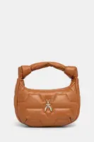 Kožená kabelka Patrizia Pepe hnědá barva, 8B0223 L006