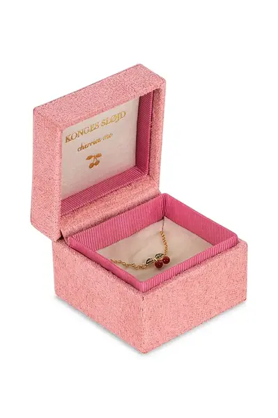Pozlacený stříbrný náhrdelník Konges Sløjd 24K GOLD PLATING CHERRY NECKLACE KS102265