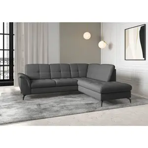 Sit & More ROHOVÁ SEDAČKA, textil, tmavě šedá