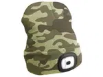 Čepice s čelovkou 45 lm, nabíjecí, USB, univerzální velikost, modrá - SIXTOL Barva: maskáčová