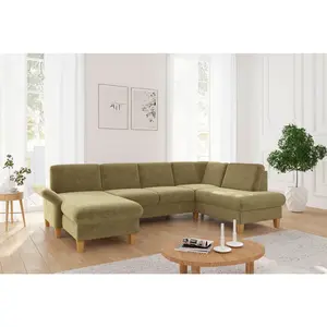Sit & More SEDACÍ SOUPRAVA, textil, olivově zelená