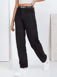 Dámské široké černé džíny Dstreet