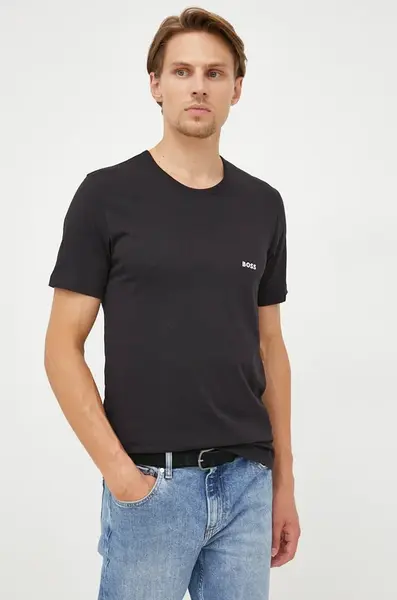 Bavlněné tričko BOSS TShirt RN 3P Classic