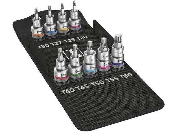 Wera 004202 Zástrčné hlavice 1/2" 8767 C TORX HF 1 pro Zyklop (9 ks)