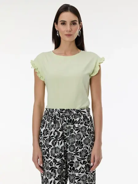 Světle zelené dámské tričko s krátkým rukávem ORSAY - Dámské