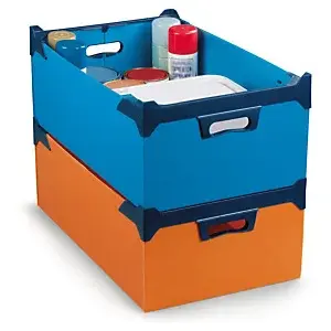 25 x Lehký stohovatelný kontejner, oranžový, 400x295x133 mm