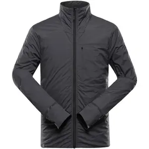 ALPINE PRO NOKED Pánská zateplená bunda, tmavě šedá, velikost