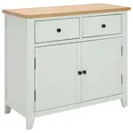 MID.YOU ŠIROKÁ KOMODA, dub, borovice, přírodní barvy, bílá, 100/85/43 cm