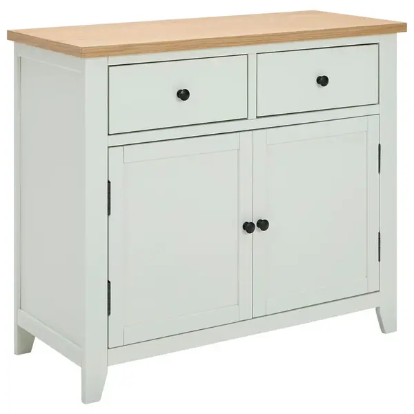 MID.YOU ŠIROKÁ KOMODA, dub, borovice, přírodní barvy, bílá, 100/85/43 cm