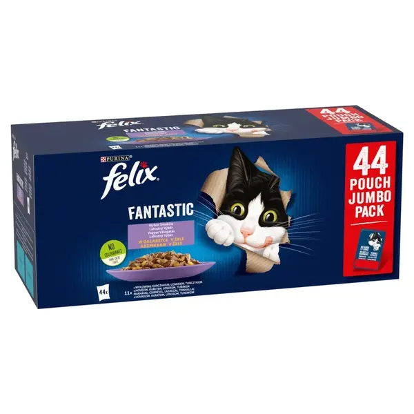 Felix Fantastic domácí výběr pro kočky v aspiku 2 x (44 x 85 g)
