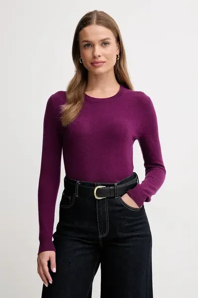 Vlněný svetr United Colors of Benetton dámský, modrá barva