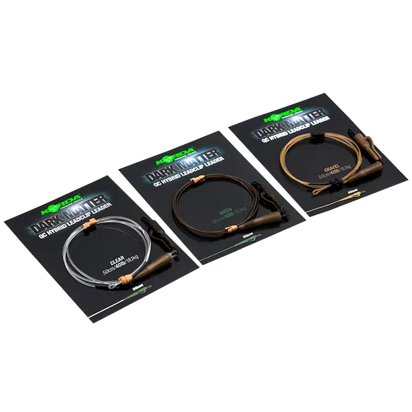 Korda koncová montáž dark matter leader qc hybrid clip 50 cm 18,1 kg - clear