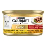 Gourmet Gold Sústa v marináde 12 x 85 g kuracie mäso, srdce a pečeň